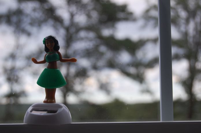 The solar hula girl whose hips squeak with each gyration.  