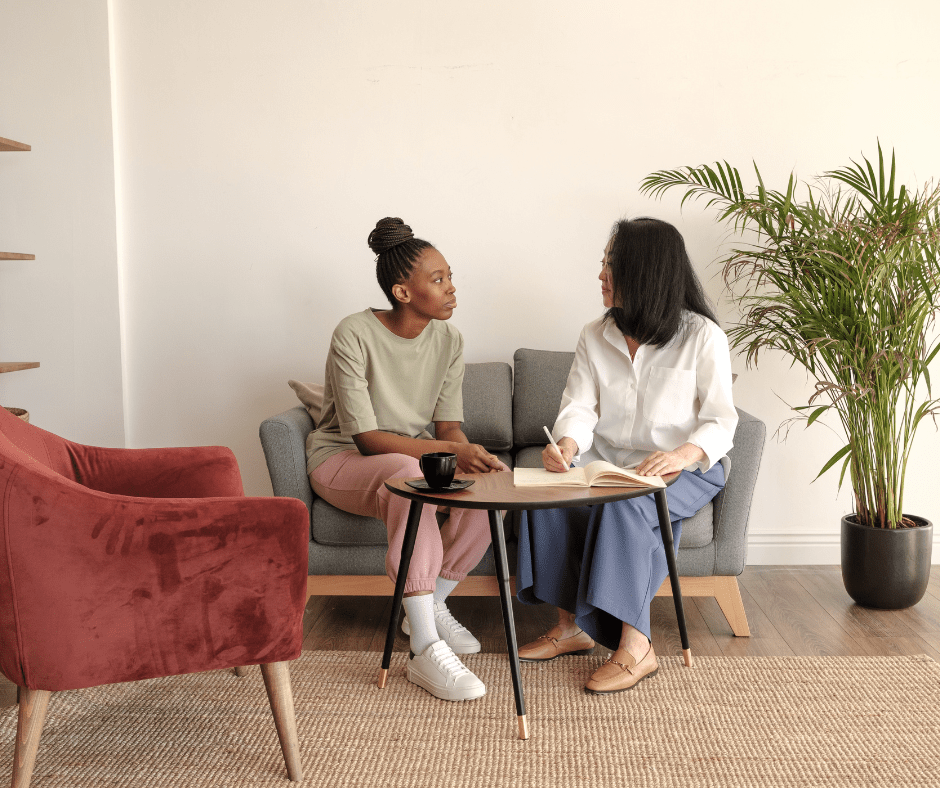 Young Woman on a Session with Her Therapist