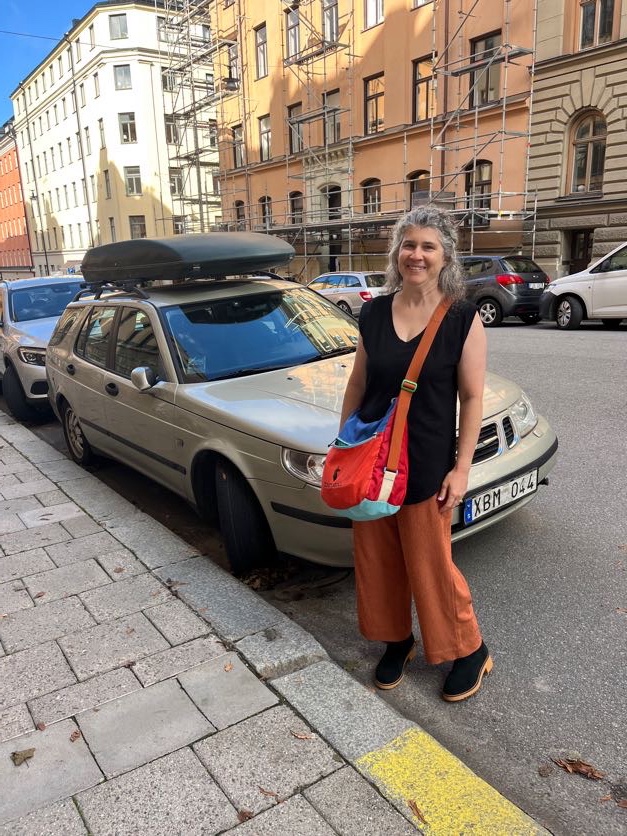 Saab sidewalk Stockholm Sweden